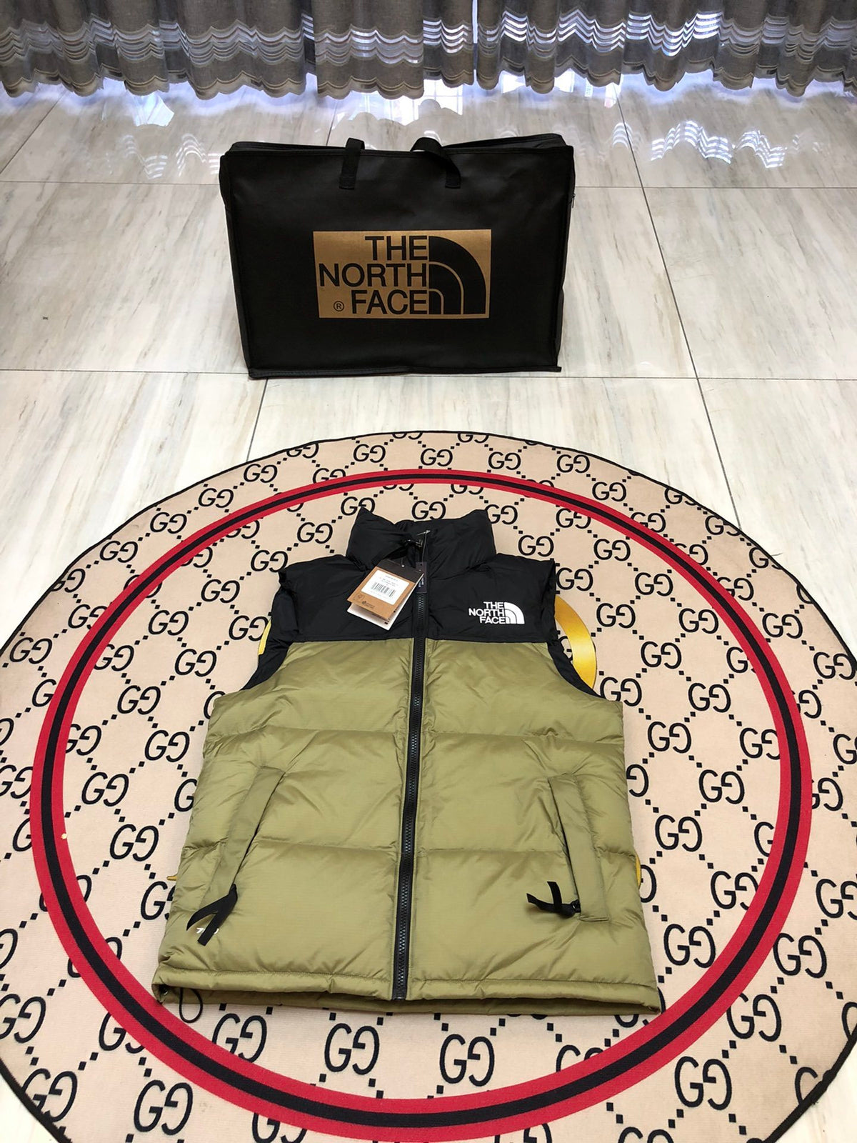 The North Face Olive Green 1996 Nuptse Down Vest