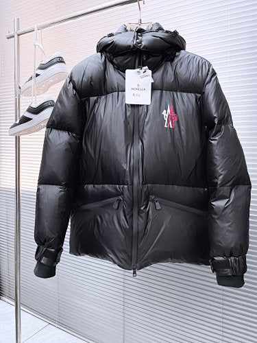 Moncler Matt Black Edition Hooded Down Jacket
