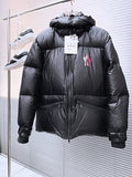 Moncler Matt Black Edition Hooded Down Jacket
