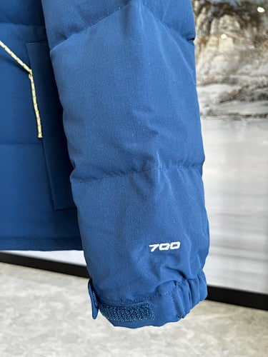 The North Face Olive & Blue Nuptse 700-Fill Down Jacket