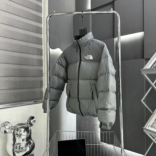 The North Face Grey Nuptse 700-Fill Down Jacket