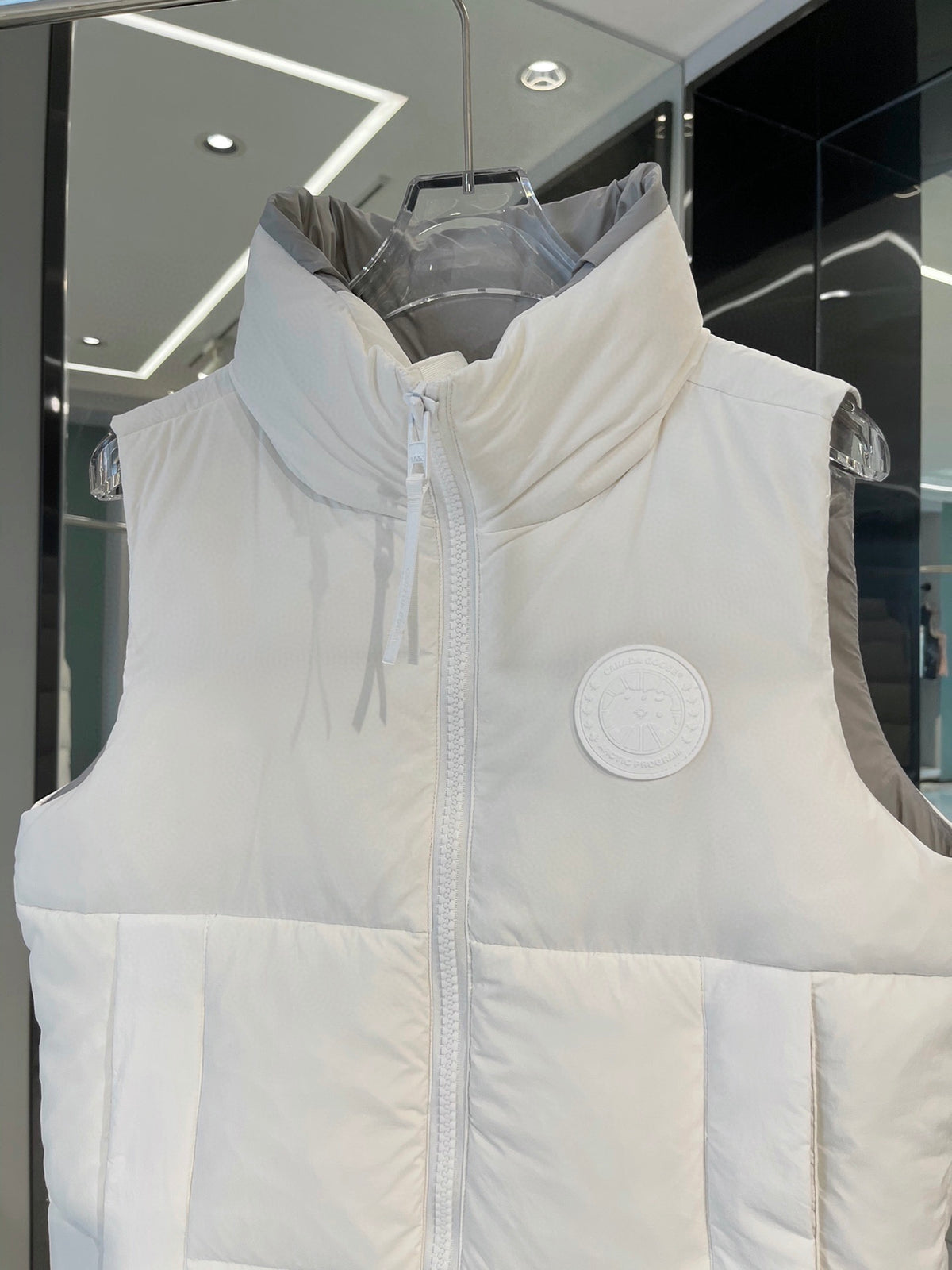 Canada Goose White Quilted Down Vest