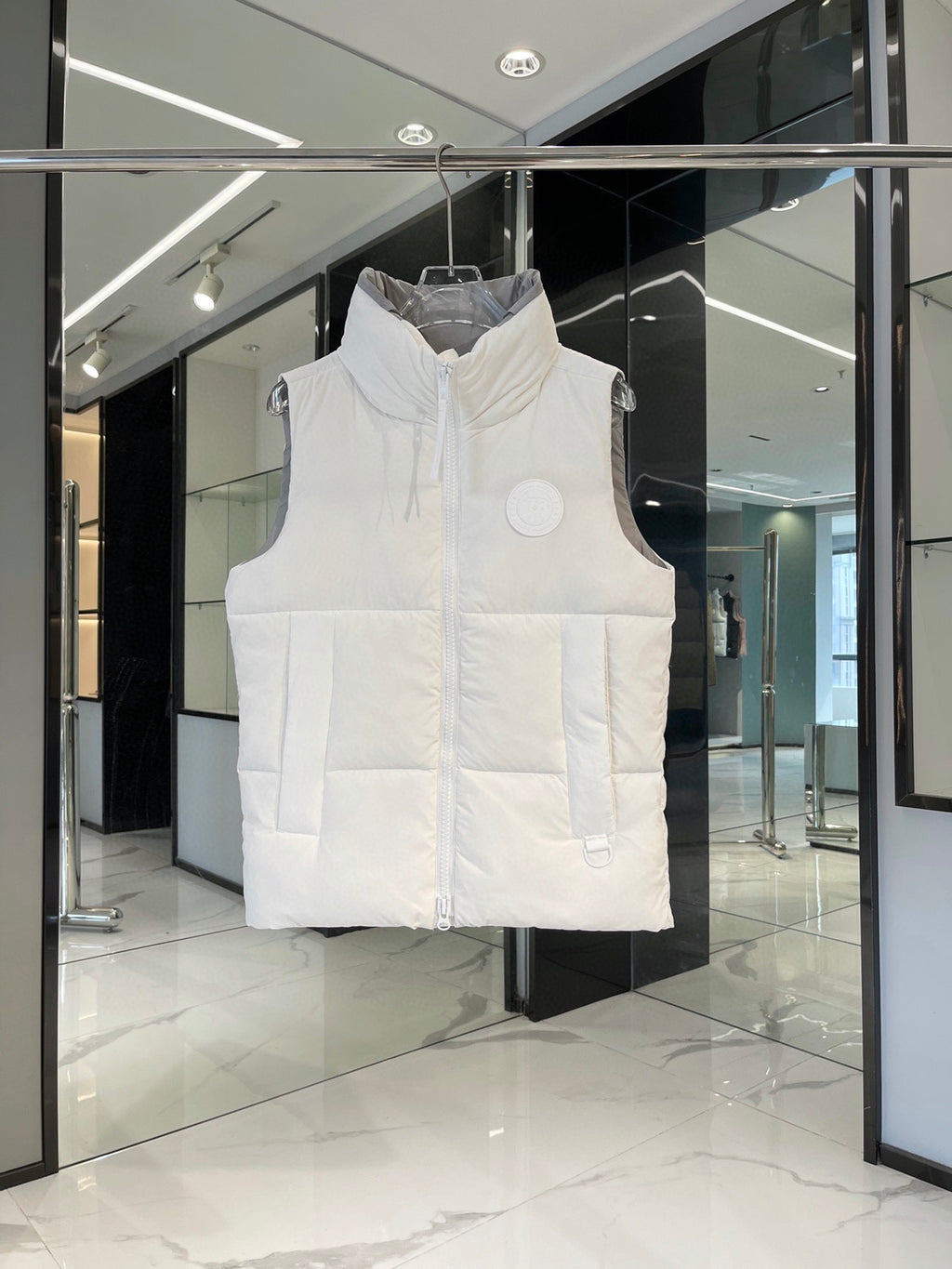 Canada Goose White Quilted Down Vest