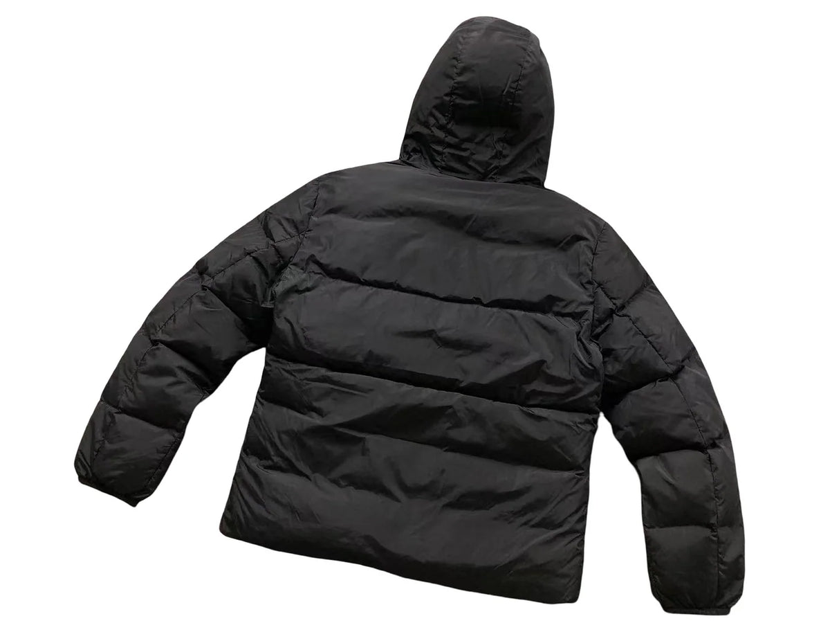 Moncler Black Logo-Hood Matte Down Jacket