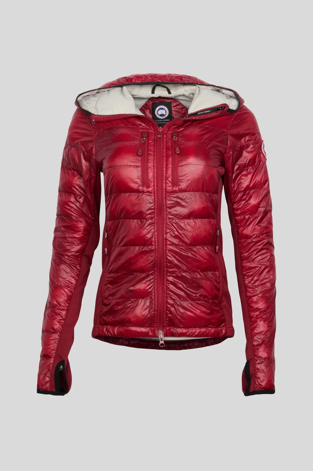 Canada Goose Red Hybridge Lite Hooded Down Jacket