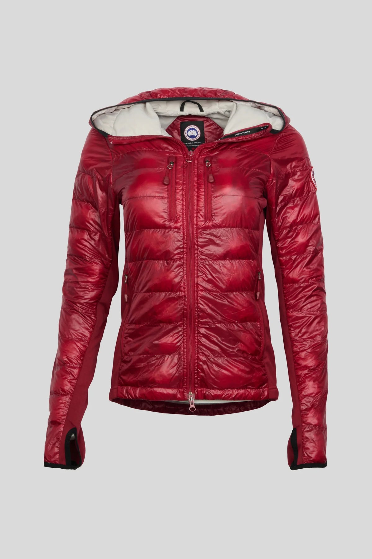 Canada Goose Red Hybridge Lite Hooded Down Jacket